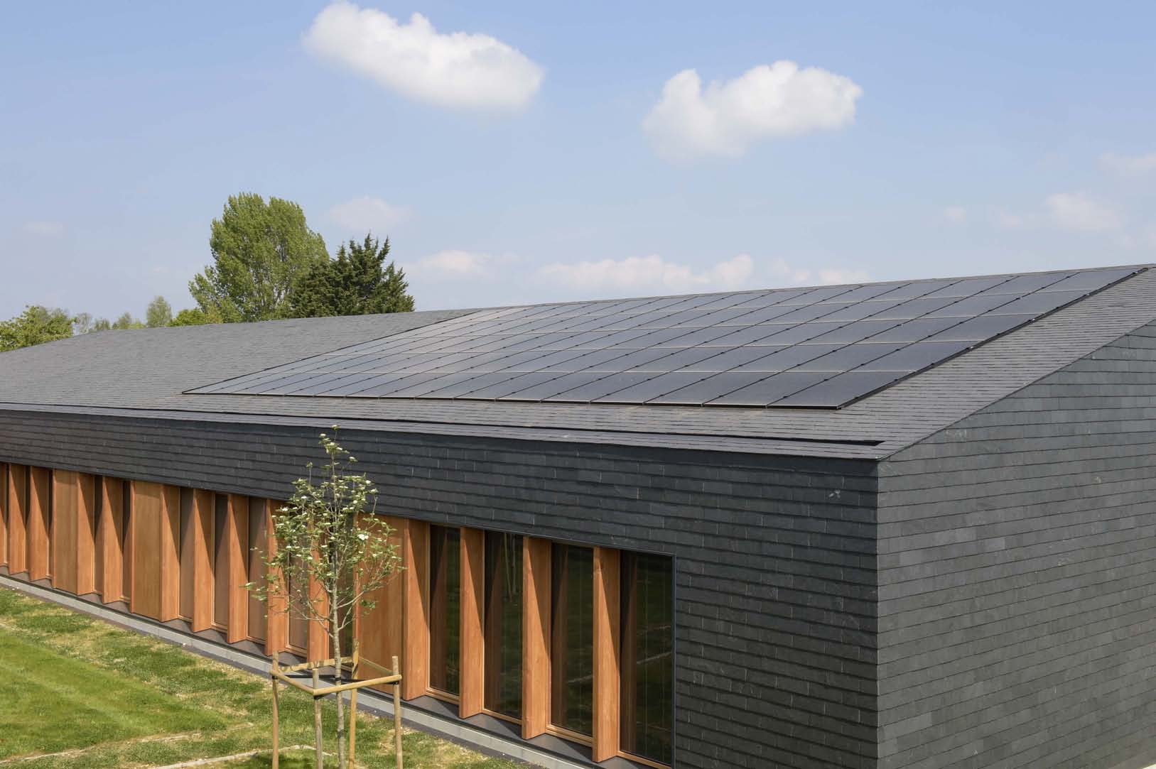 Solar panels on a home in Northamptonshire