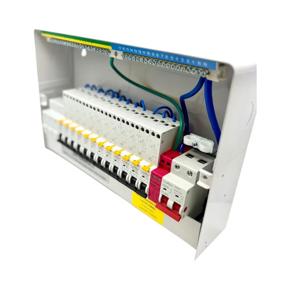 Old rewireable fuse box vs new modern RCBO consumer unit (side by side)