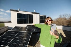Solar panel installation with warranty